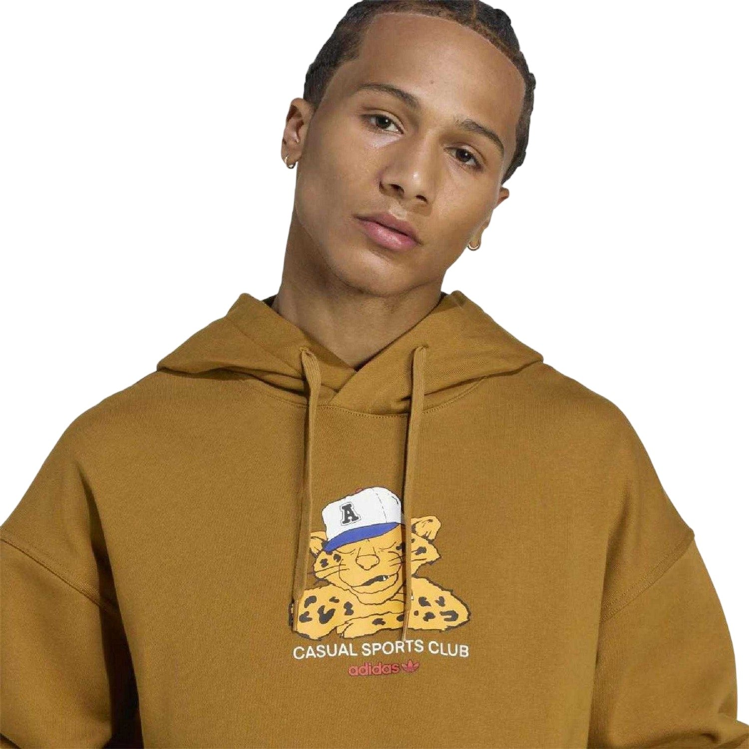 Bronze - Side - Adidas Unisex Adult Wabash Graphic Print Loose Fit Hoodie