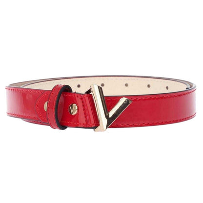 Red - Front - Valentino Patent Leather Belt