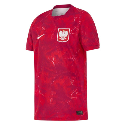 Red-White - Side - Nike Childrens-Kids Poland 2026 Football Shirt