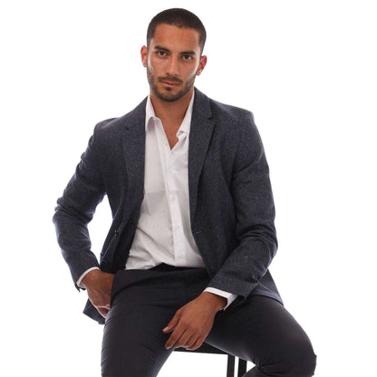 Dark Blue - Lifestyle - Hugo Mens Speckle Slim Blazer