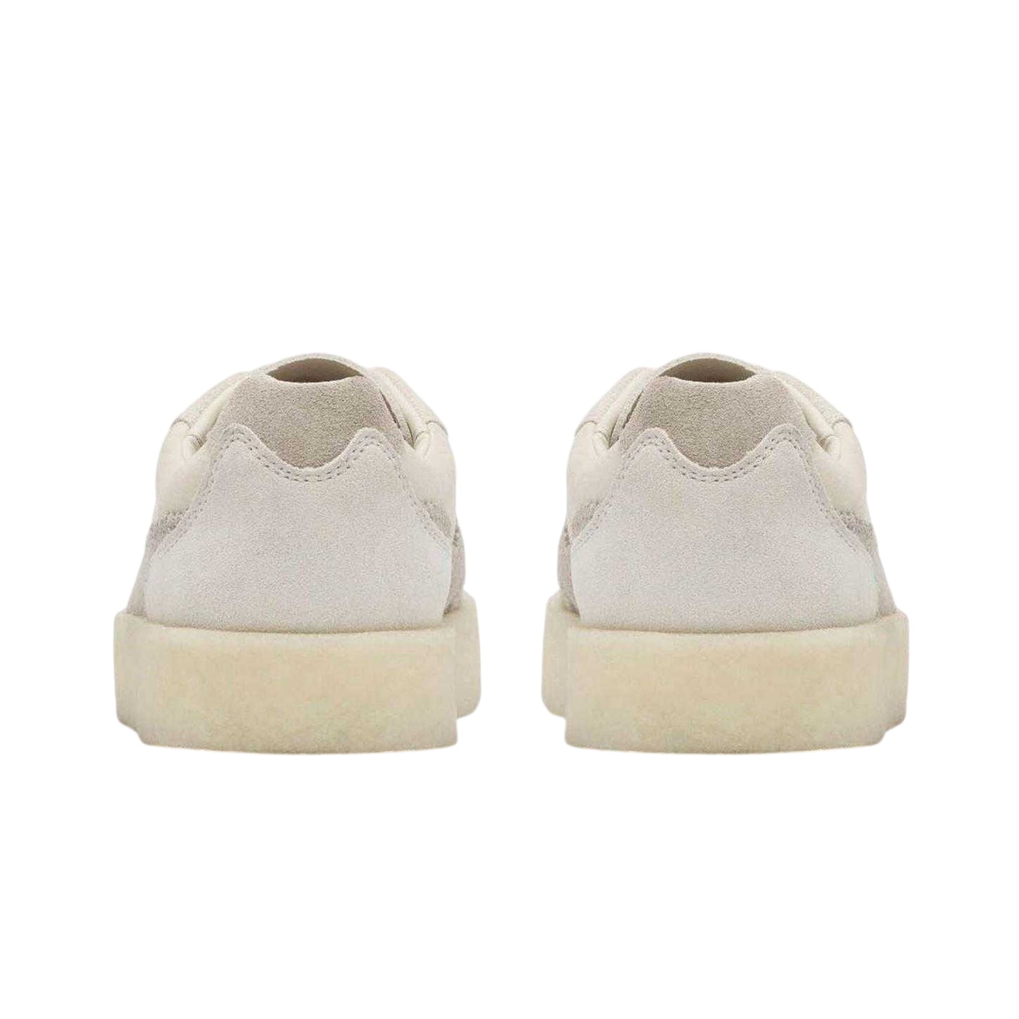 White - Back - Clarks Originals Womens-Ladies Suede Lace Up Trainers