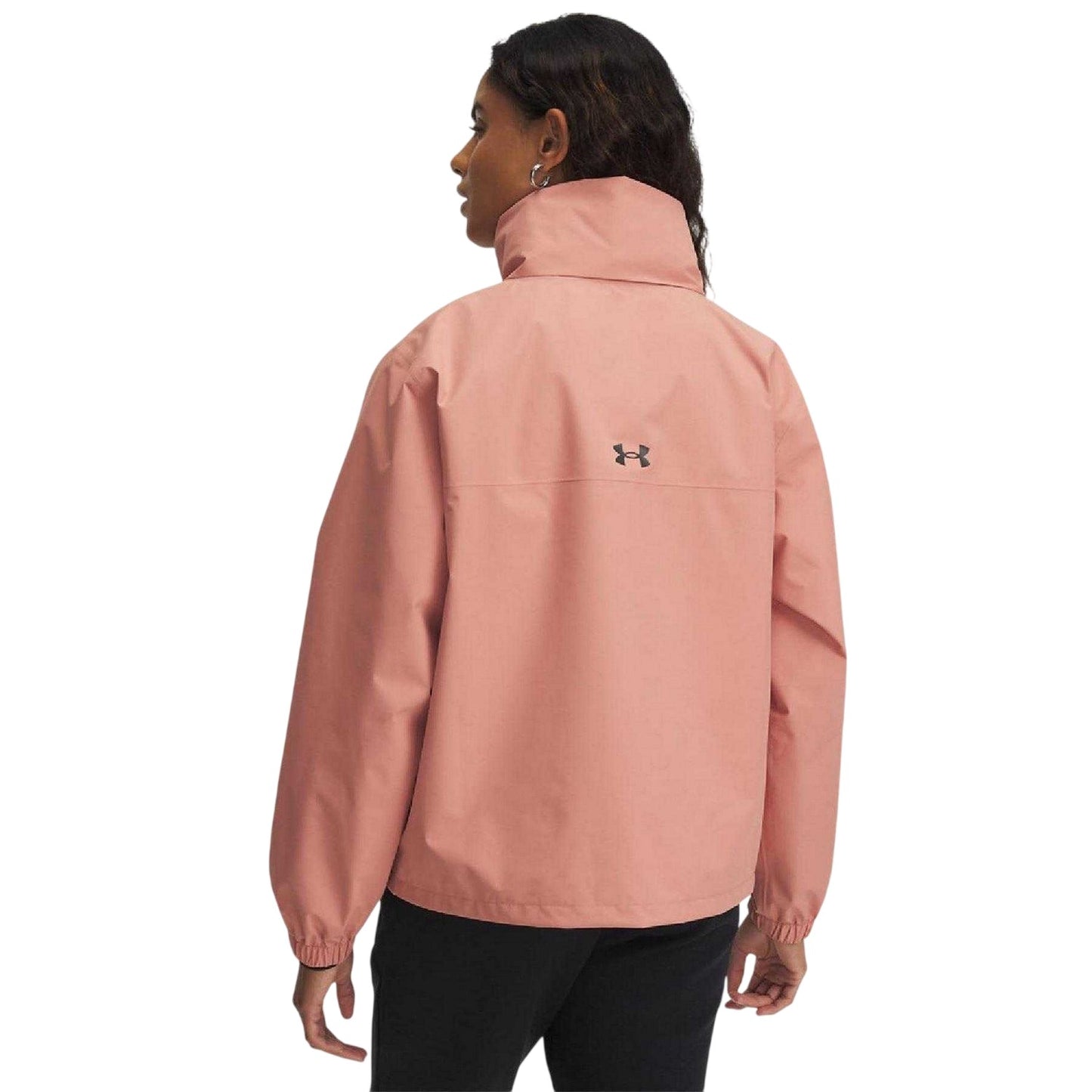 Pink - Back - Under Armour Womens-Ladies Storm Plain Anorak