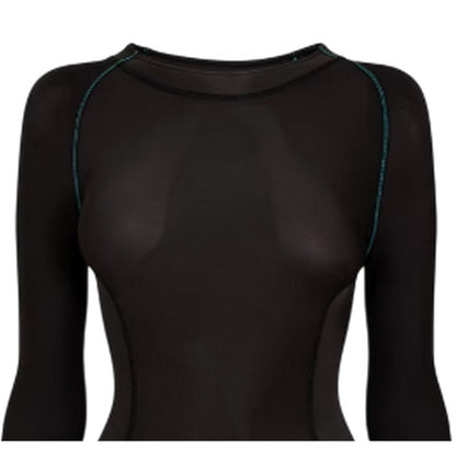 Black - Side - Skins Womens-Ladies Plain Gym Top