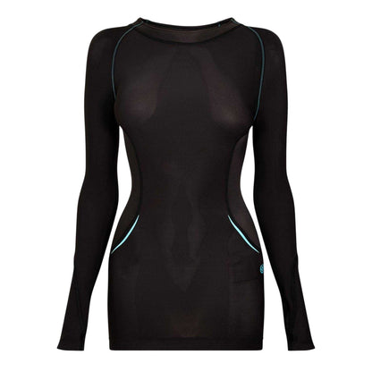 Black - Front - Skins Womens-Ladies Plain Gym Top