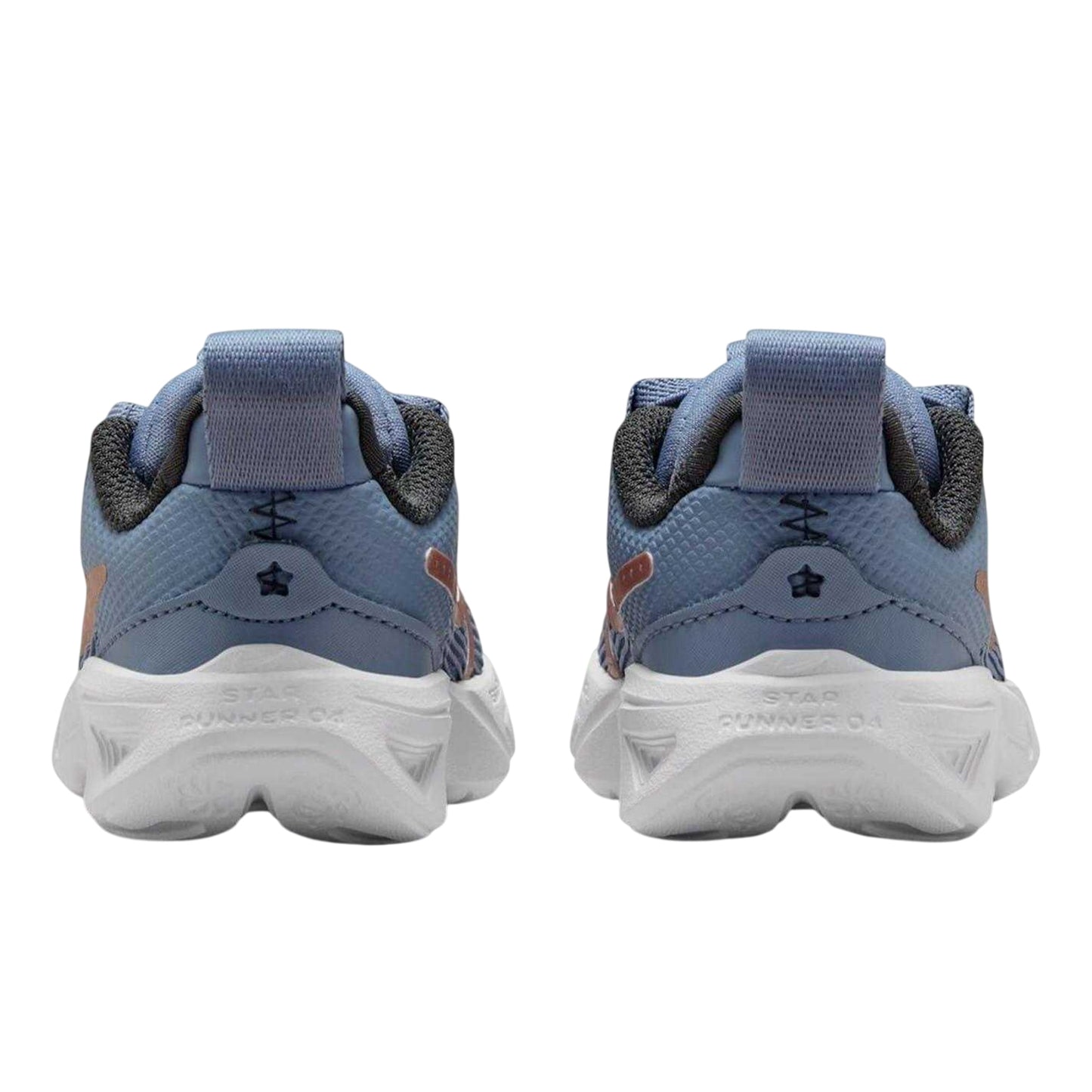 Grey-Pink - Back - Nike Childrens-Kids Run Trainers