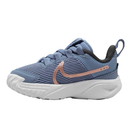 Grey-Pink - Side - Nike Childrens-Kids Run Trainers