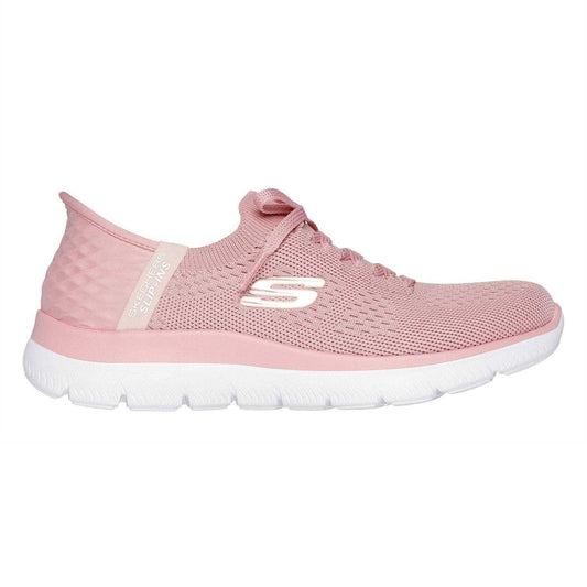 White-Rose - Front - Skechers Womens-Ladies Summits Textured Trainers