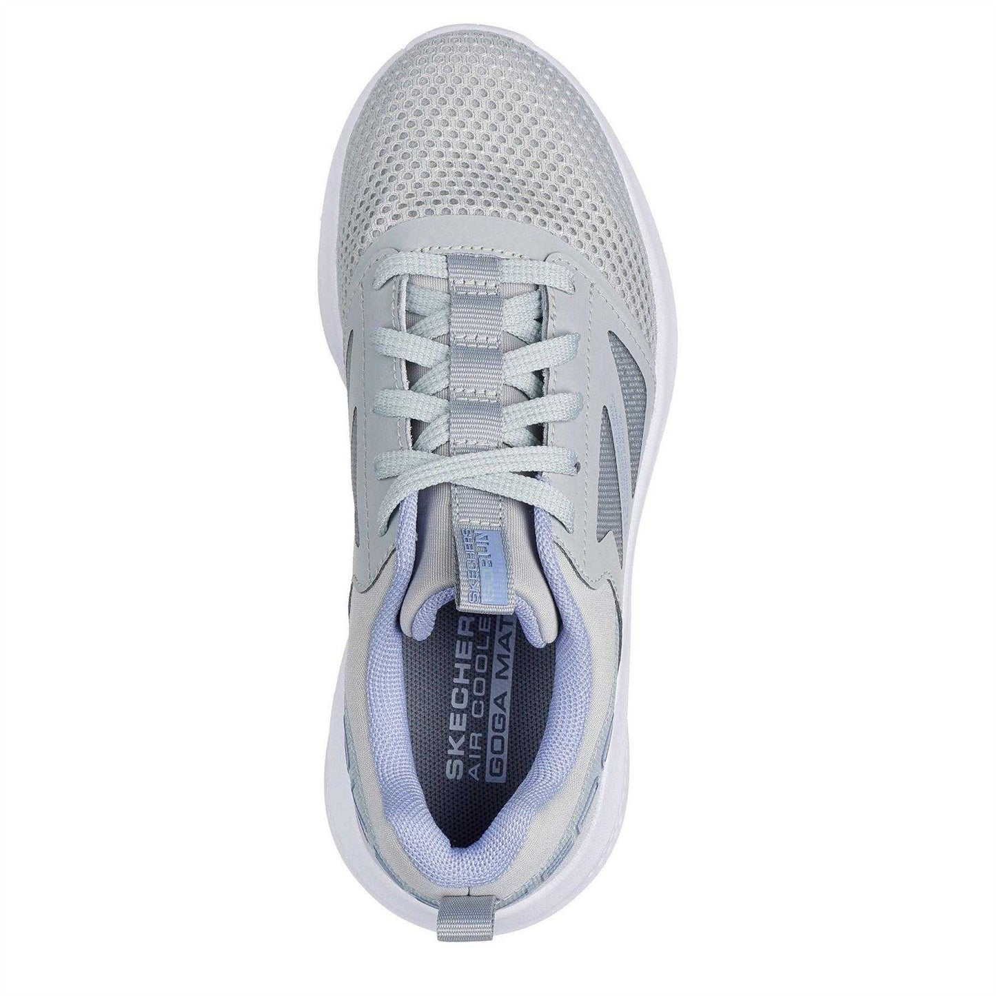 Grey-Lavender - Side - Skechers Childrens-Kids Go Run Elevate Trainers