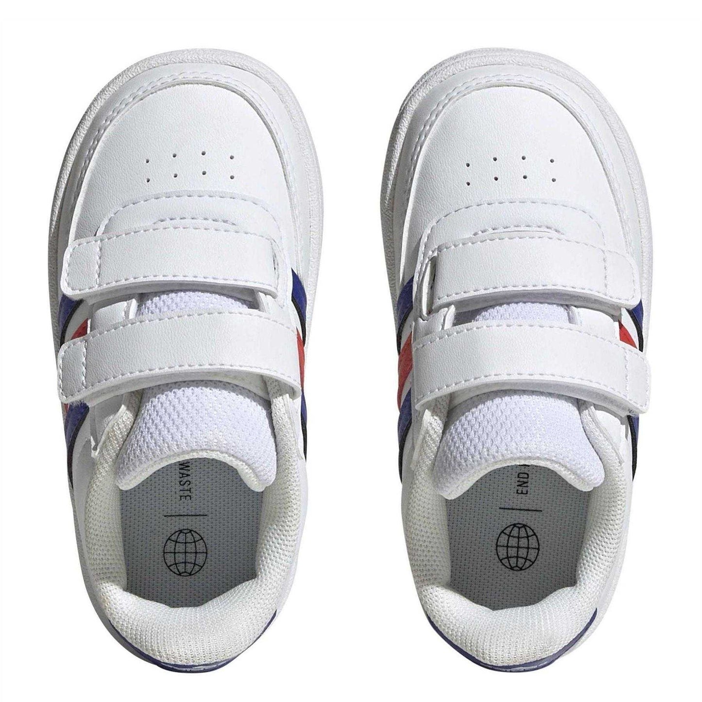 White-Blue-Red - Lifestyle - Adidas Childrens-Kids 3 Stripes Trainers