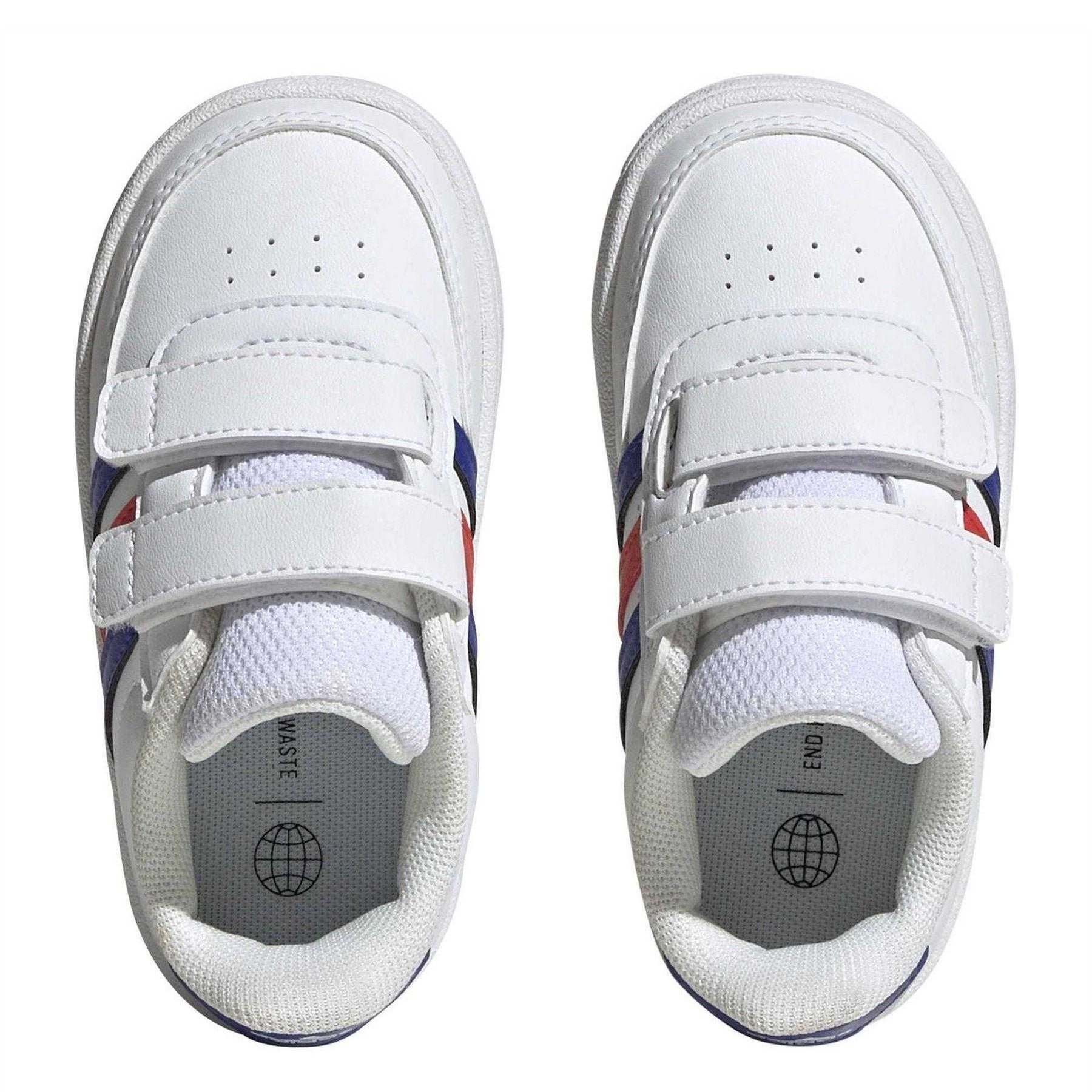 White-Blue-Red - Lifestyle - Adidas Childrens-Kids 3 Stripes Trainers
