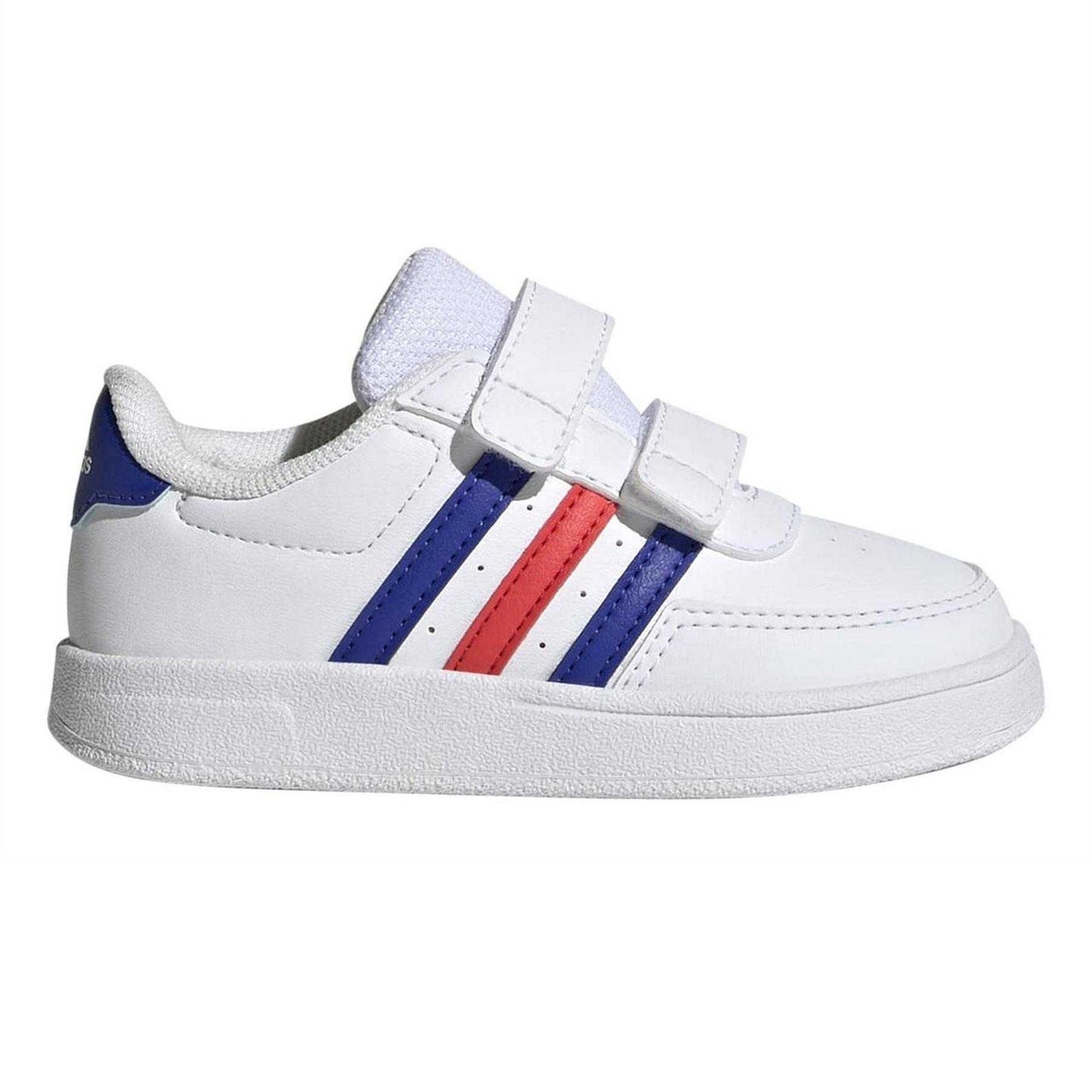 White-Blue-Red - Front - Adidas Childrens-Kids 3 Stripes Trainers