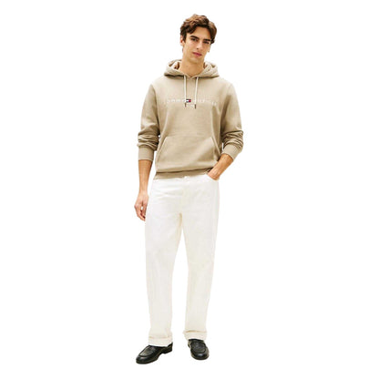 Stone - Lifestyle - Tommy Hilfiger Mens Logo Cotton Hoodie