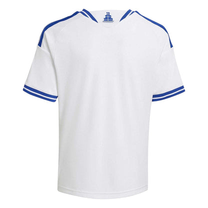 White-Blue - Back - Adidas Childrens-Kids Greece Home 2026 Football Shirt