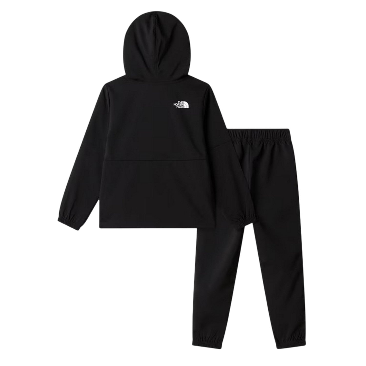 Black - Back - The North Face Childrens-Kids Logo Long-Sleeved Hoodie & Bottom Set
