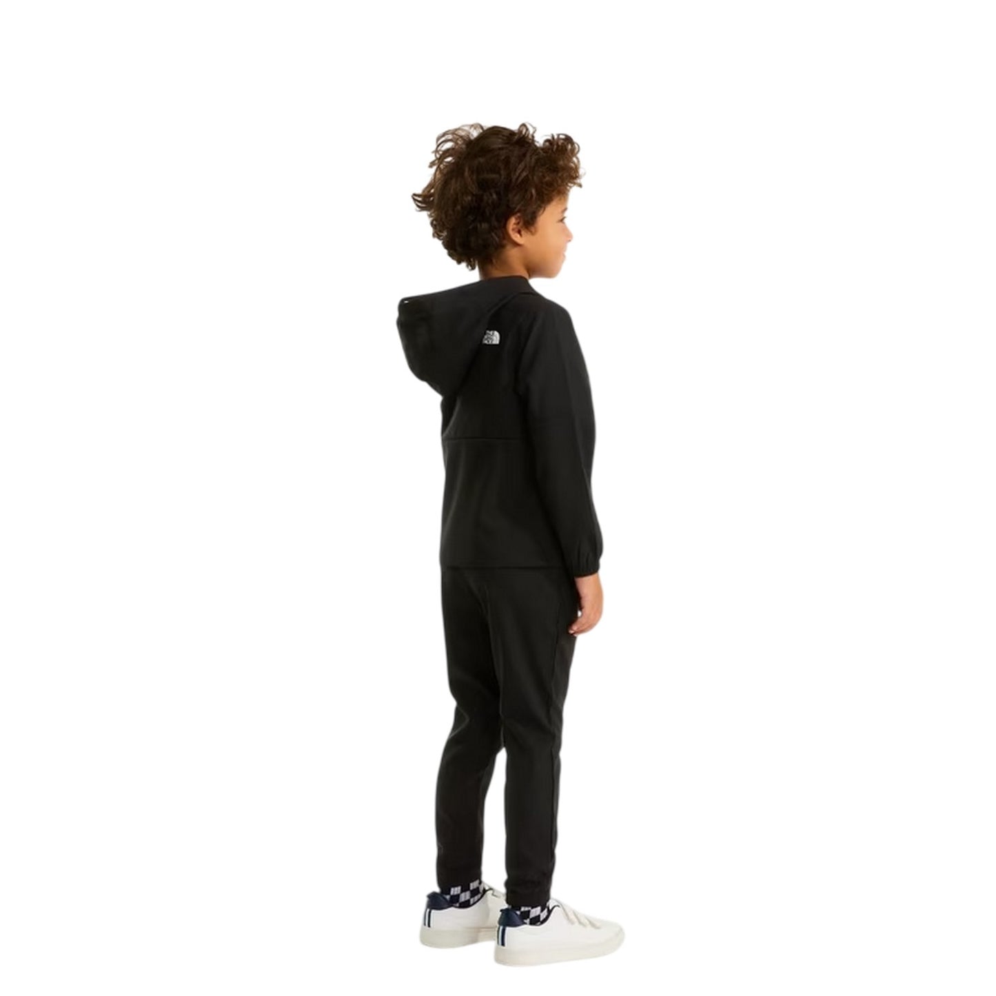 Black - Lifestyle - The North Face Childrens-Kids Logo Long-Sleeved Hoodie & Bottom Set