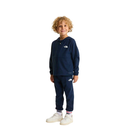 Navy - Side - The North Face Childrens-Kids Logo Long-Sleeved Hoodie & Bottom Set