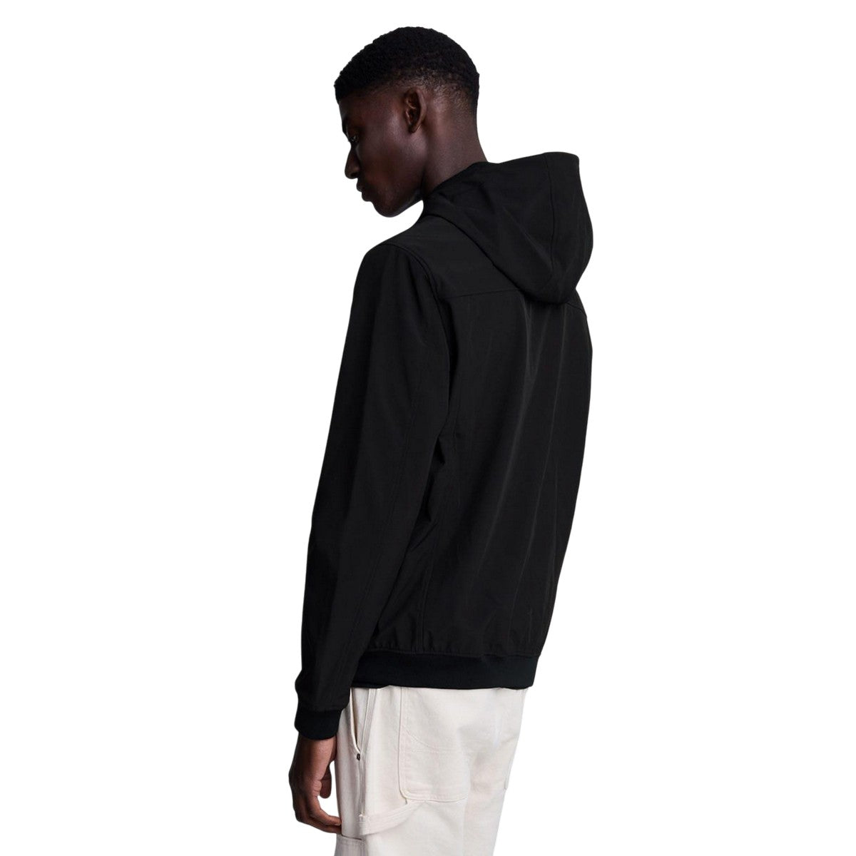 Black - Back - Lyle & Scott Mens Fleece Lined Soft Shell Jacket