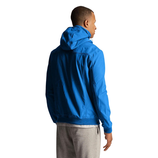 Blue - Back - Lyle & Scott Mens Fleece Lined Soft Shell Jacket