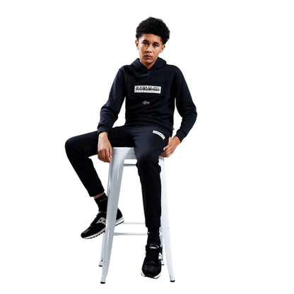 Black - Lifestyle - Napapijri Childrens-Kids Burgee Regular Hoodie