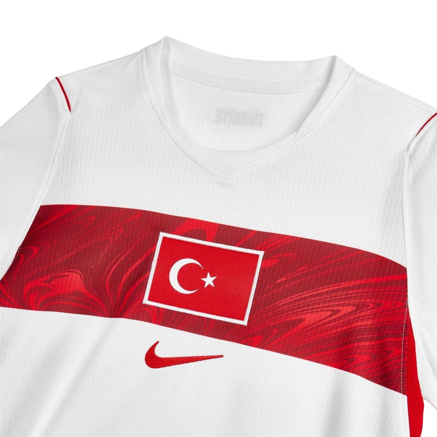 White-Red - Side - Nike Childrens-Kids Turkey 2026 Football Shirt