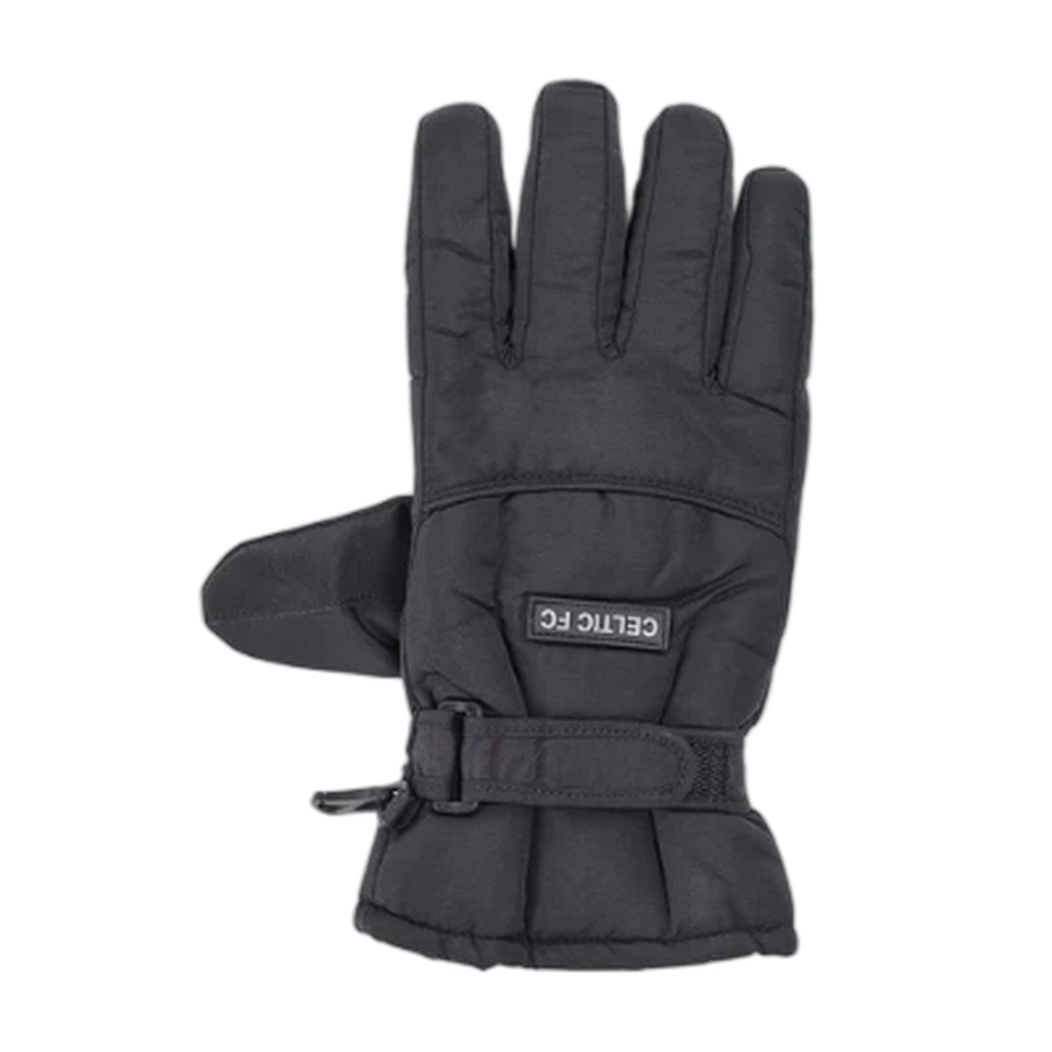 Green - Back - Celtic FC Mens Polyester Logo Winter Gloves