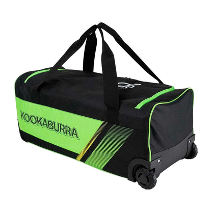 Black-Green - Back - Kookaburra Cricket Wheeled Duffel Bag