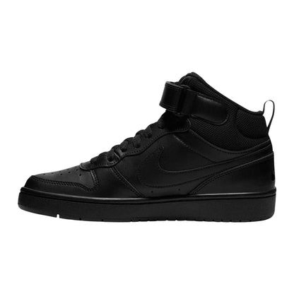 White - Front - Nike Boys Court Borough High-top Flat High Top Trainers