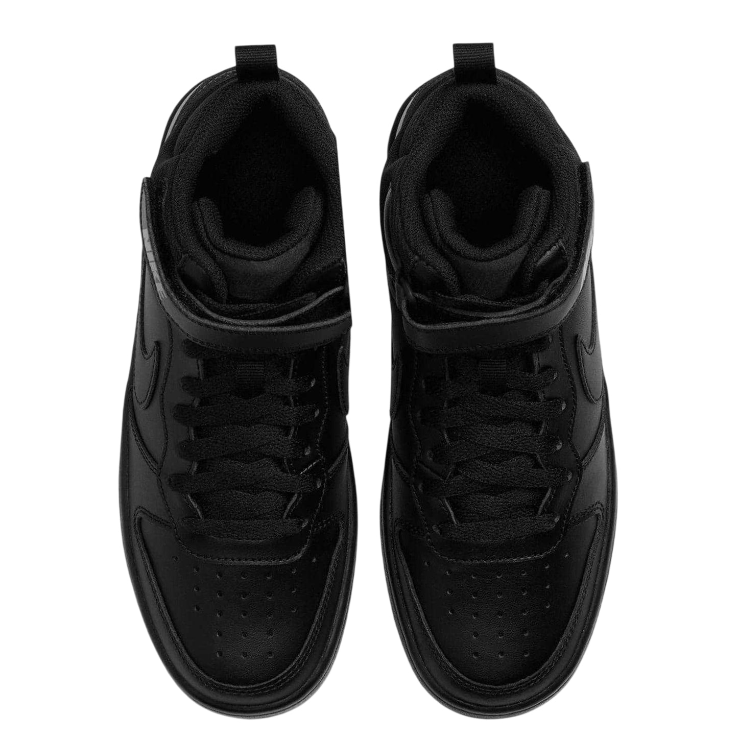 Triple Black - Side - Nike Boys Court Borough High-top Flat High Top Trainers