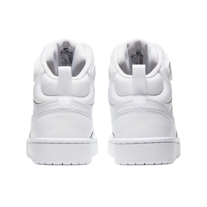 White - Side - Nike Boys Court Borough High-top Flat High Top Trainers