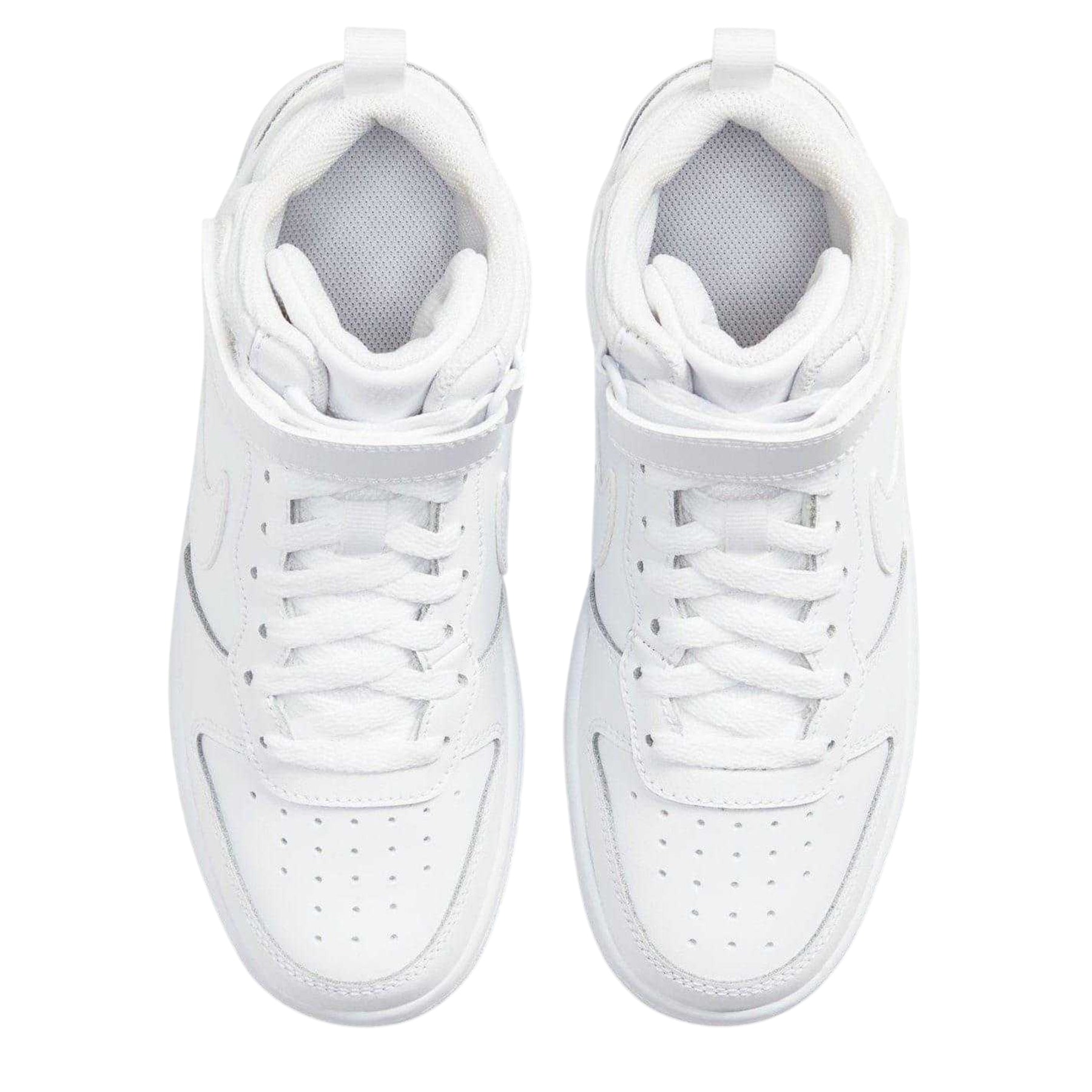 White - Pack Shot - Nike Boys Court Borough High-top Flat High Top Trainers