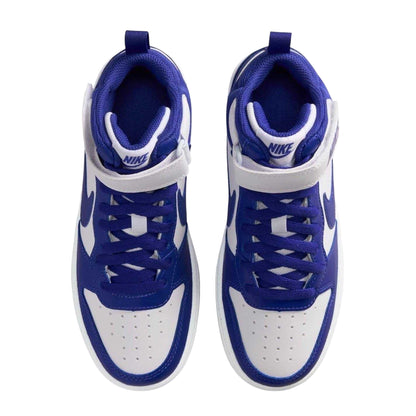 White-Blue - Lifestyle - Nike Boys Court Borough High-top Flat High Top Trainers
