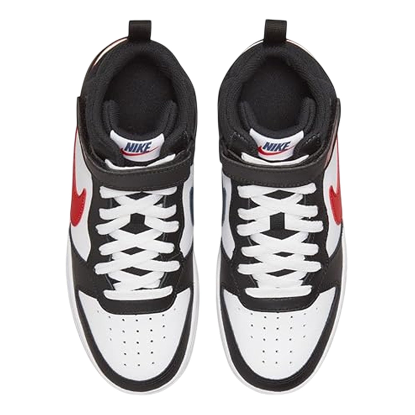 Black-Red-White - Lifestyle - Nike Boys Court Borough High-top Flat High Top Trainers