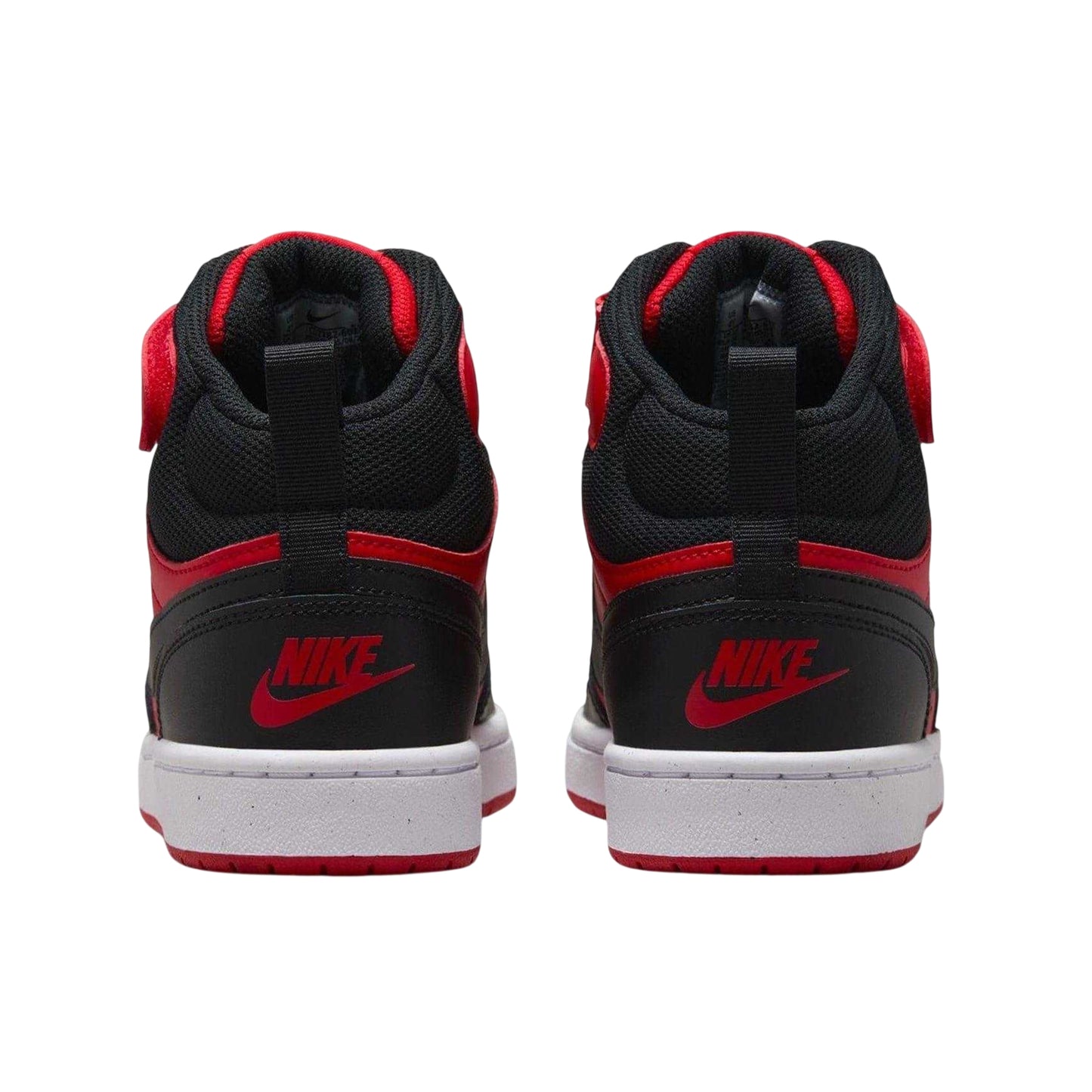 Red-Black - Back - Nike Boys Court Borough High-top Flat High Top Trainers