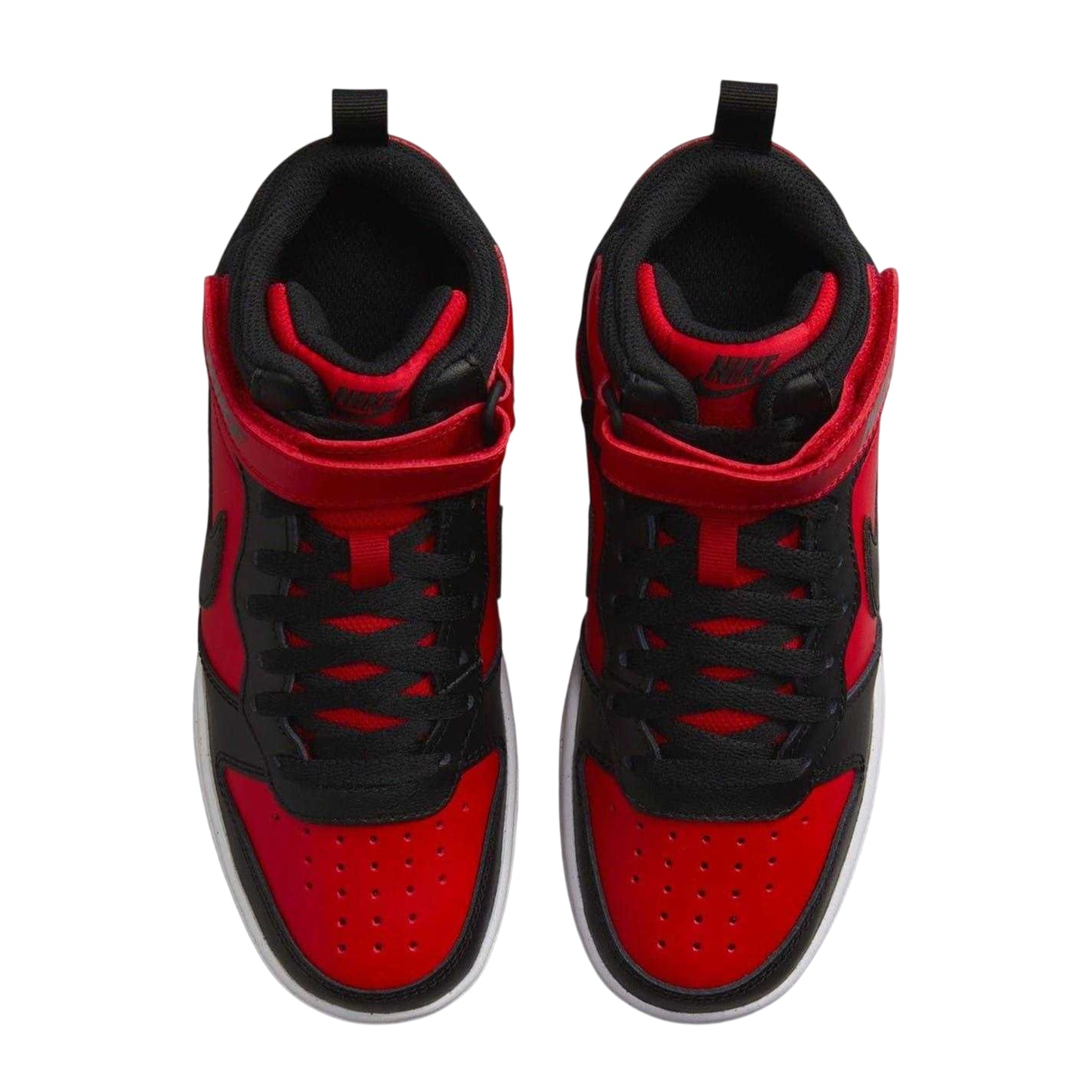 Red-Black - Lifestyle - Nike Boys Court Borough High-top Flat High Top Trainers