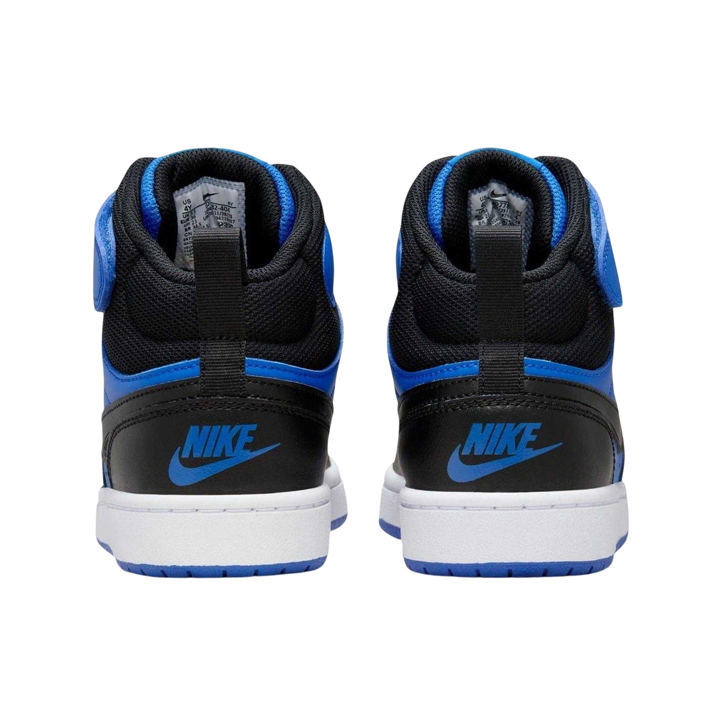 Royal Blue-Black - Back - Nike Boys Court Borough High-top Flat High Top Trainers