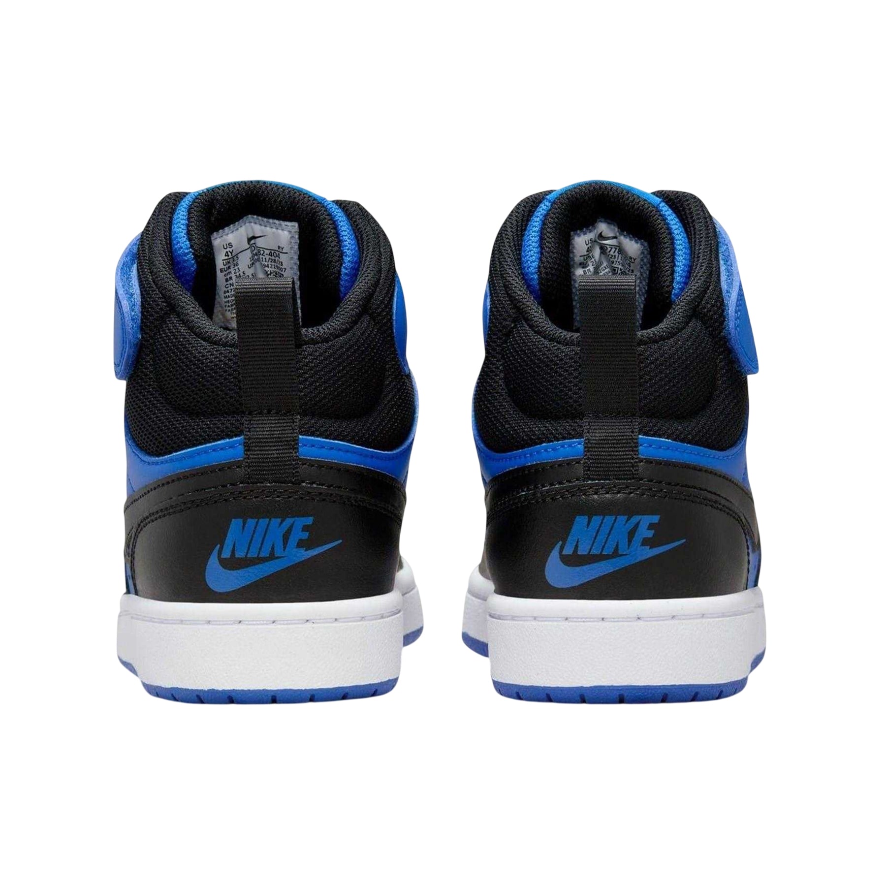 Royal Blue-Black - Back - Nike Boys Court Borough High-top Flat High Top Trainers