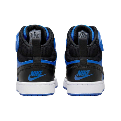 Royal Blue-Black - Back - Nike Boys Court Borough High-top Flat High Top Trainers