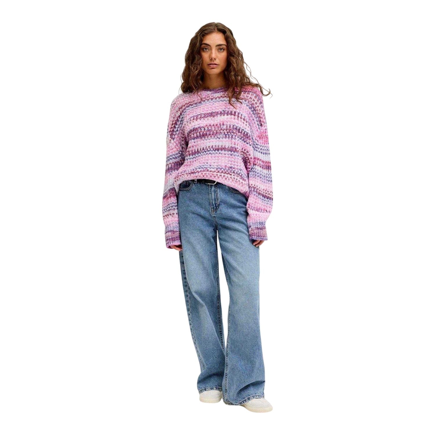 Purple Rose - Lifestyle - JJXX Womens-Ladies Space Dye Textured Knit Pullover