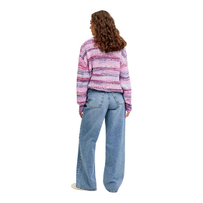 Purple Rose - Pack Shot - JJXX Womens-Ladies Space Dye Textured Knit Pullover