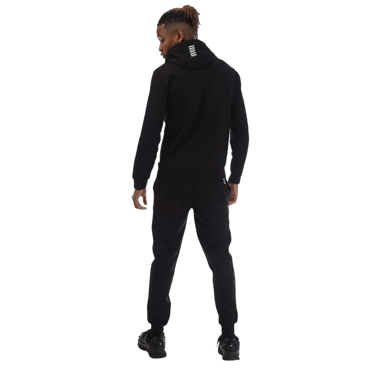 Black - Back - Emporio Armani Mens Core Identity Cotton Tracksuit