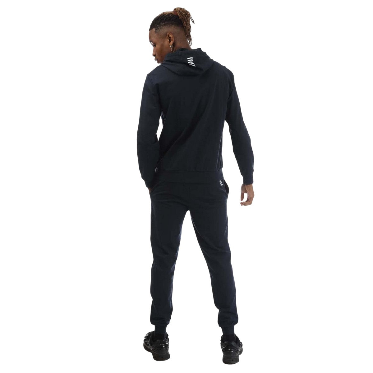 Navy - Back - Emporio Armani Mens Core Identity Cotton Tracksuit