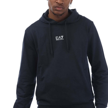 Navy - Side - Emporio Armani Mens Core Identity Cotton Tracksuit
