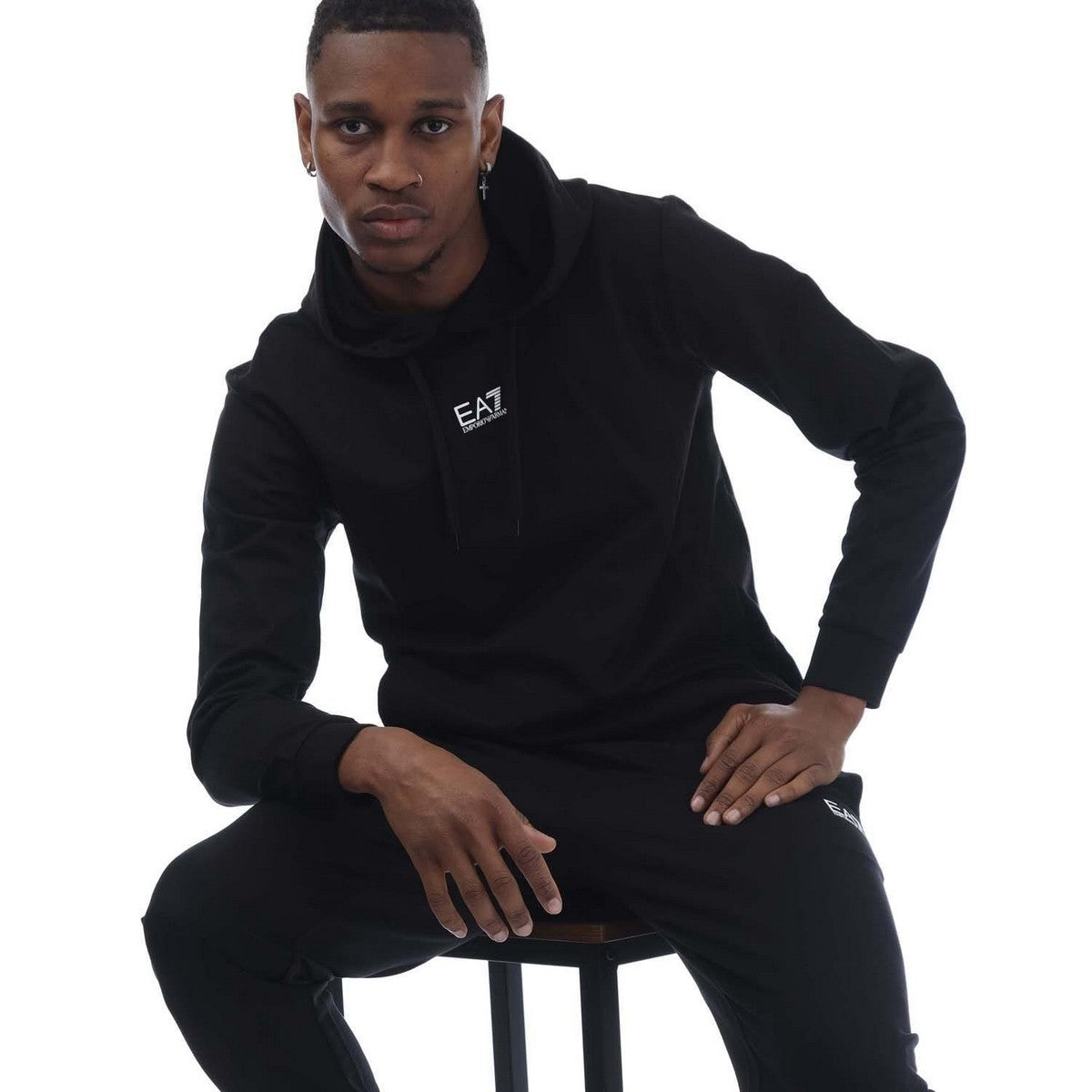 Black - Lifestyle - Emporio Armani Mens Core Identity Cotton Tracksuit