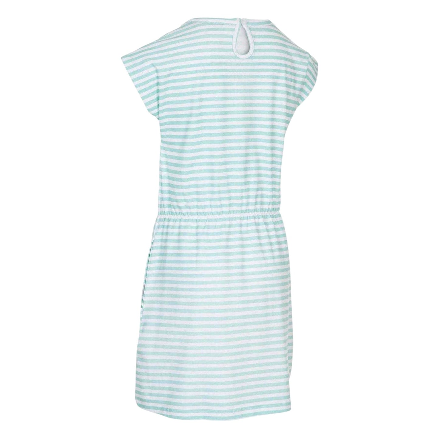 Green - Back - Trespass Girls Striped Short-Sleeved Dress