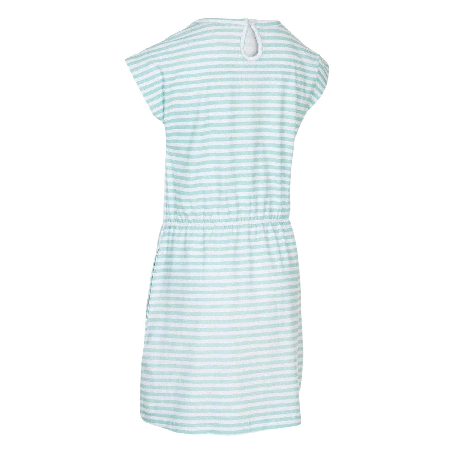 Green - Back - Trespass Girls Striped Short-Sleeved Dress
