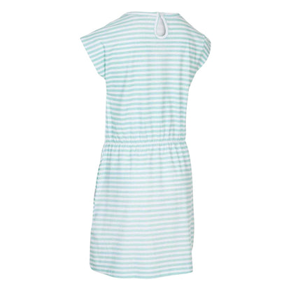 Green - Back - Trespass Girls Striped Short-Sleeved Dress