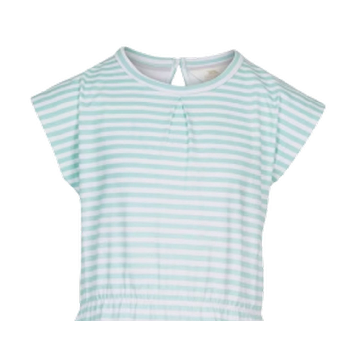 Green - Side - Trespass Girls Striped Short-Sleeved Dress