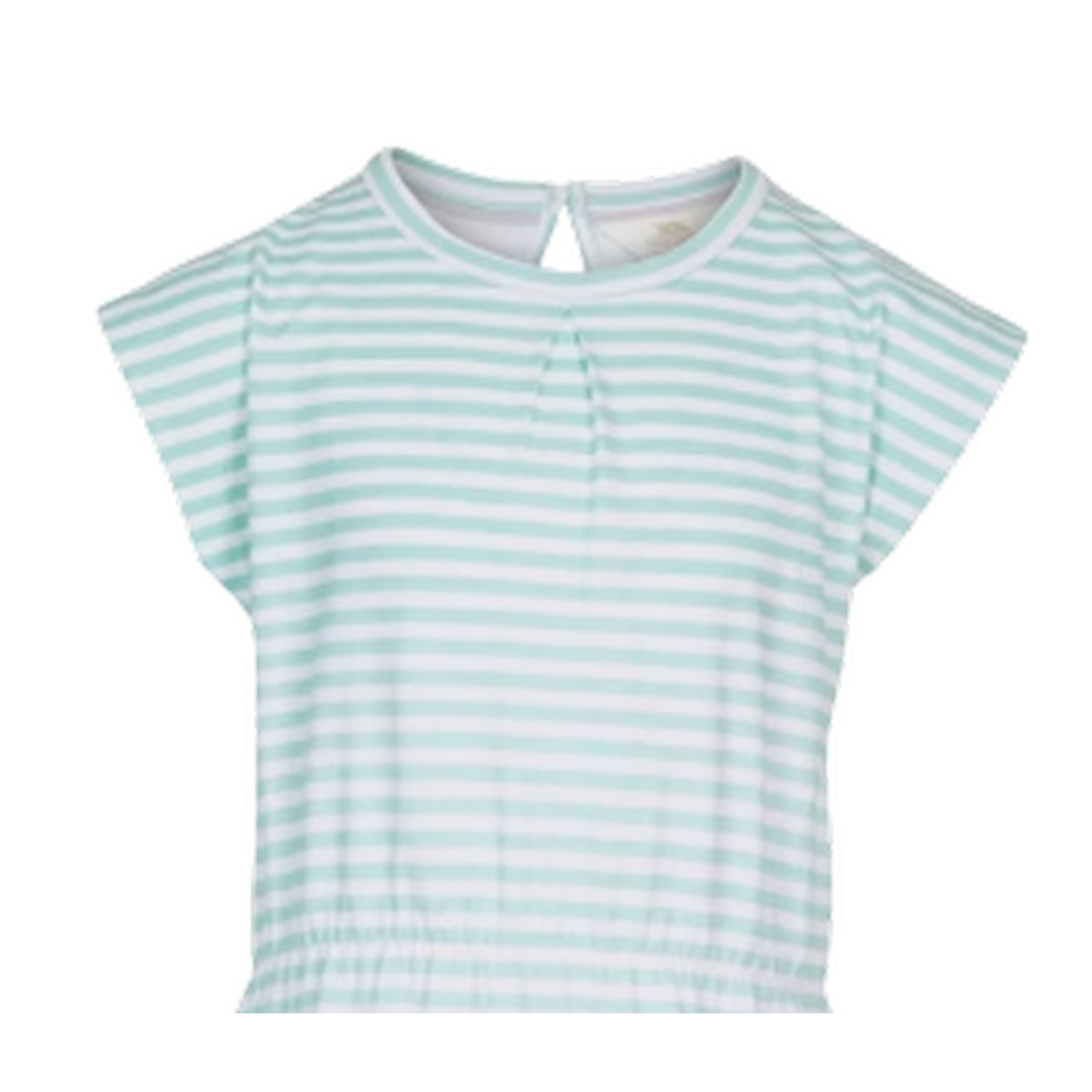 Green - Side - Trespass Girls Striped Short-Sleeved Dress