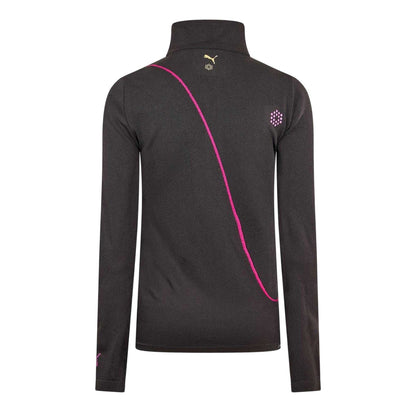 Purple-Black - Back - Puma Womens-Ladies Textured Seamless Jacket