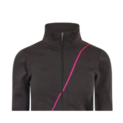 Purple-Black - Side - Puma Womens-Ladies Textured Seamless Jacket